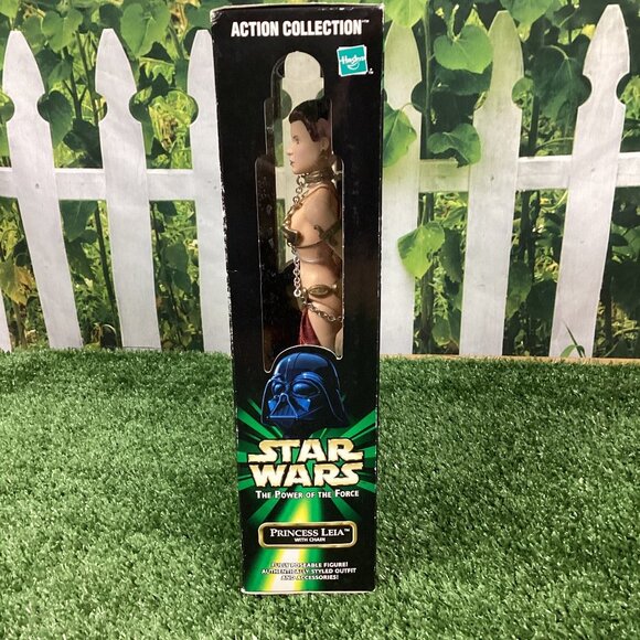 Star Wars 12" Inch Princess Leia with Chain Power of the Force 1999 NIB - Picture 4 of 8